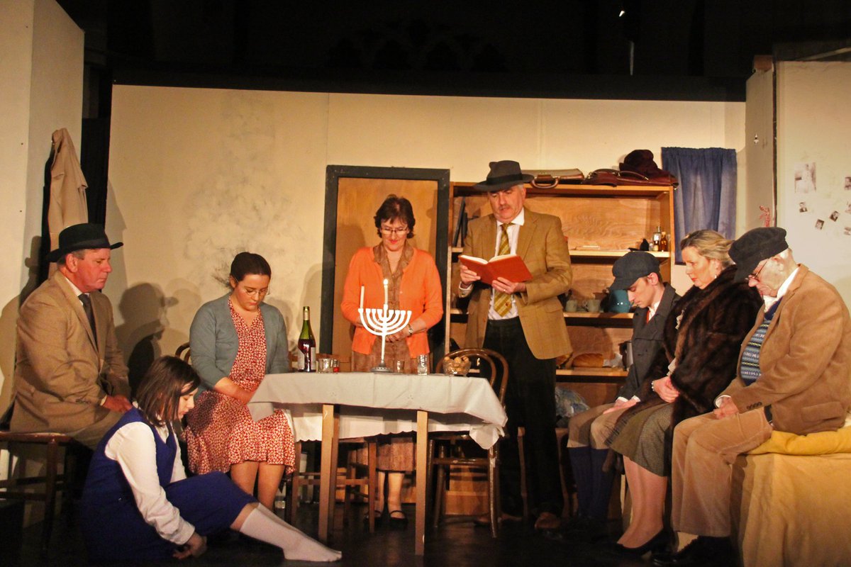 SATG_Huntingdon's tweet photo. The last night of The Diary of #AnneFrank tonight. It's a hugely powerful piece and the emotions have increased as the week goes on. Thanks to @TCAnglicans for your hospitality, and to our splendid sell out audiences for your continued support. Well done to @raysbfc #diary75 https://t.co/bRoiwKj4hk