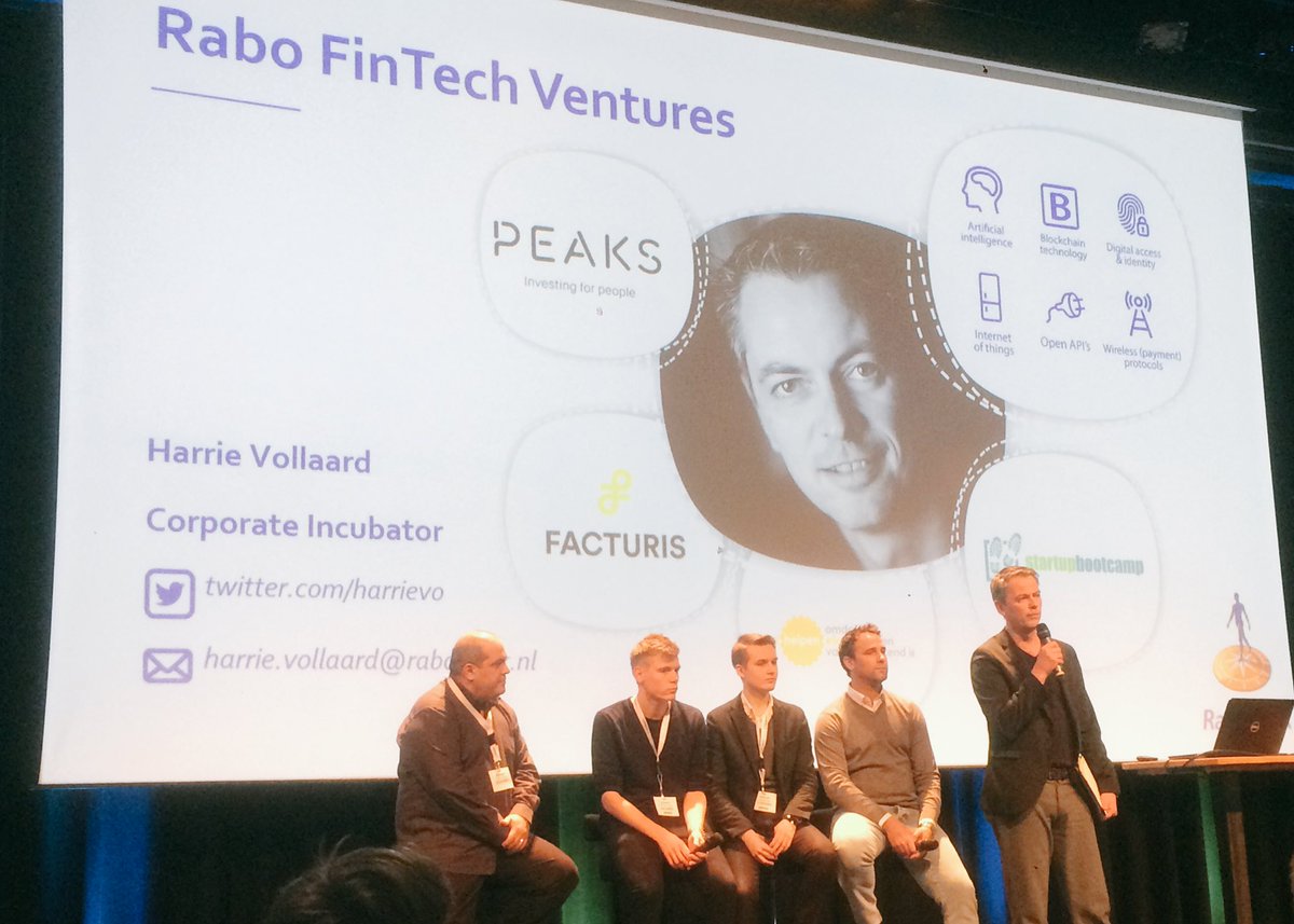 Sydmeister71's tweet photo. Nu on stage bij #eFinancials17 @harrievo met een soort van A-team. De Hannibals & Murdocks van de #FinTech so to speak: https://t.co/0fmwHhO7LL