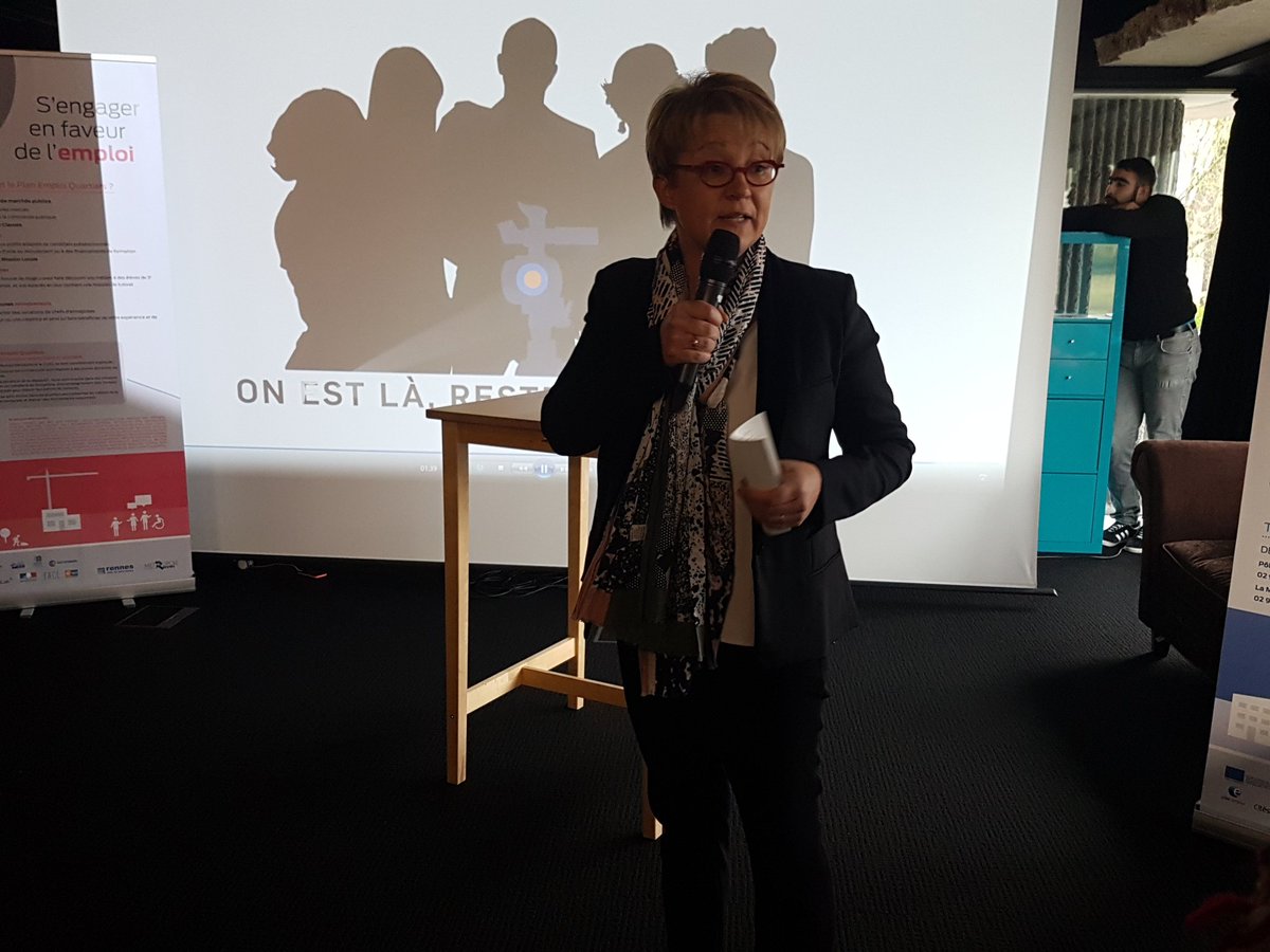 Nathalie Appéré, maire de #Rennes, lance la 2e phase du Plan Emploi Quartiers en faveur de l'#emploi et #InsertionProfessionnelle #quartiers #contratdeville