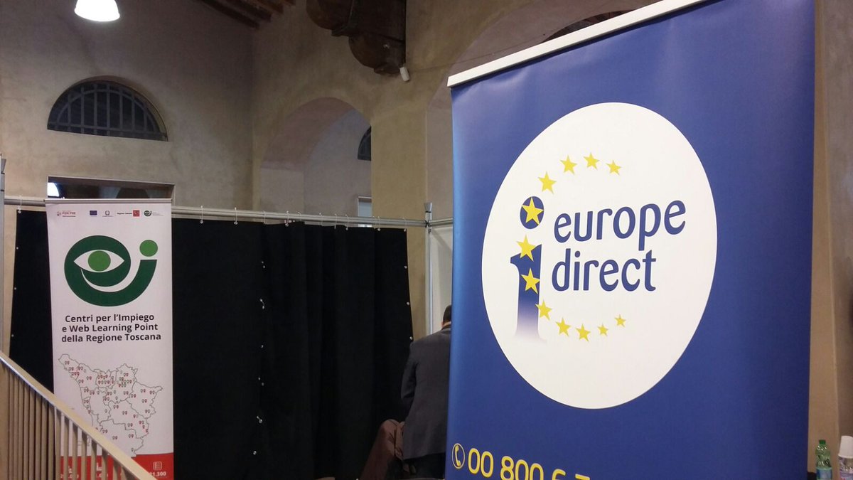 ED_Pisa's tweet photo. Jobmeeting iniziato, noi del centro Europe Direct ci siamo 🇪🇺. Con noi il centro per l'impiego di Pisa e Pontedera. Vi aspettiamo oggi al nostro seminario: "A caccia di opportunità" alle 14.45 @leopoldapisa https://t.co/acQwwKTVZa