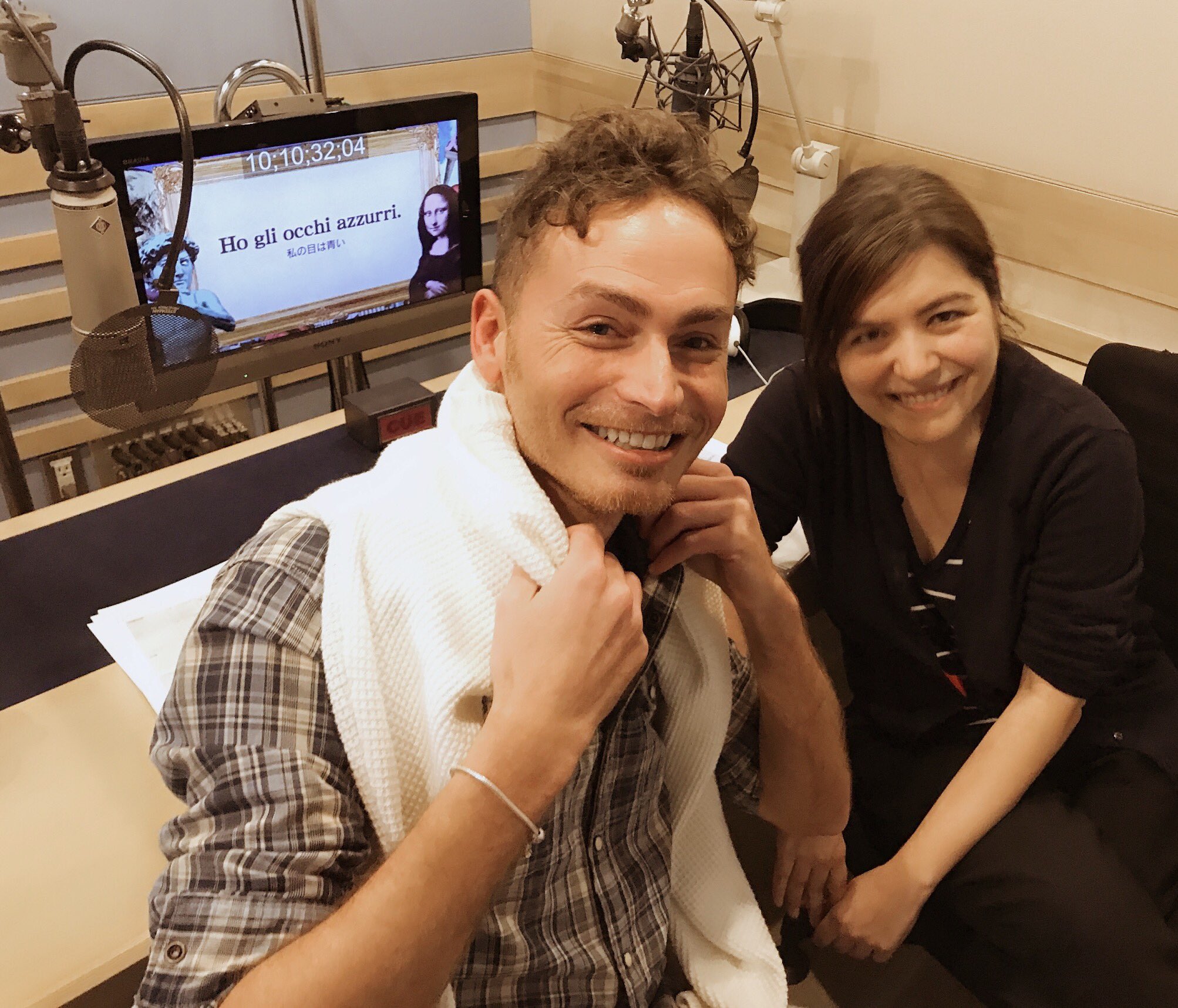 マッテオインゼオ 今日は 17と 18のナレーション収録でした 早いなー もうちょっとで終わっちゃう 旅するイタリア語 ダビデ モナリザ