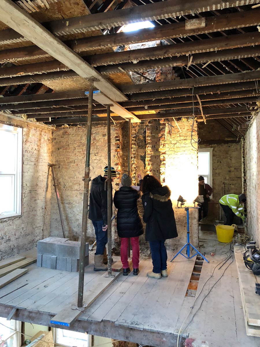 imperialhomesuk's tweet photo. Next Imperial Homes build underway. Property full of potential, working out the logistics with the design dream team #denizheeremans #structuralelement https://t.co/gI5MGSrFFQ