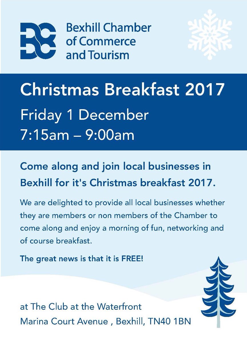 BusJetEng's tweet photo. Who said nothing comes for FREE??
#Behill businesses - join us at The Club at The Waterfront Friday morning for @BexhillChamber1 Christmas networking breakfast. Register for your place and we'll see you in the morning! https://t.co/B3xAbcuEUN https://t.co/Y4DmSb7raB