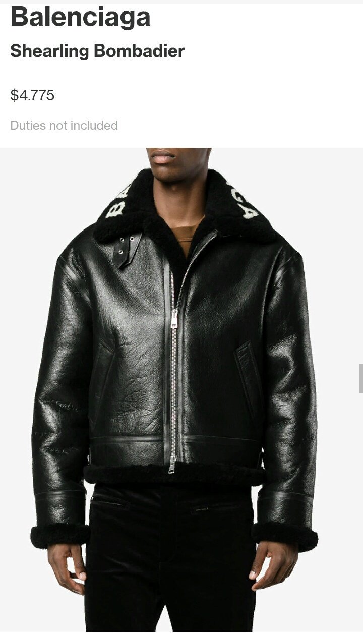 balenciaga shearling coat