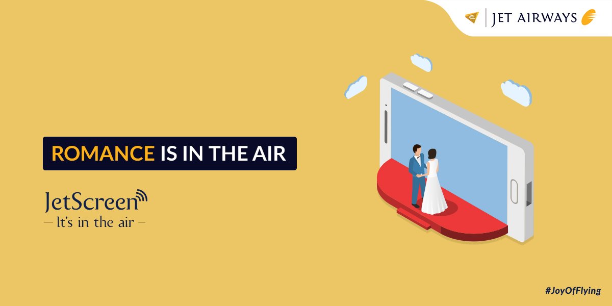 jetairways's tweet photo. Take a trip to #Cloud9W with an assortment of the best romantic movies on #JetScreen. https://t.co/YVOO5aGtzK
#JoyOfFlying https://t.co/pcD7cel3Sp