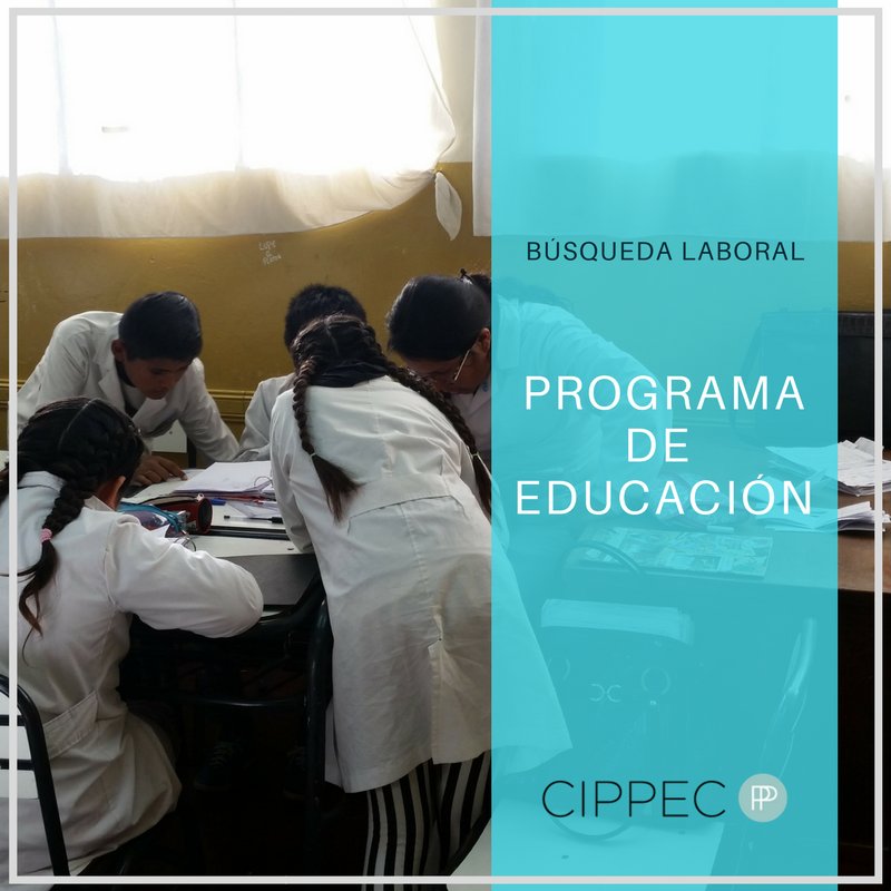 BÚSQUEDA LABORAL 

Desde <a href="/EducacionCIPPEC/">Educación CIPPEC</a> estamos buscando una persona para sumarse al proyecto Comunidades de Aprendizaje #CdeA. Toda la información en este enlace ▶ idealist.org/es/ong-empleo/…