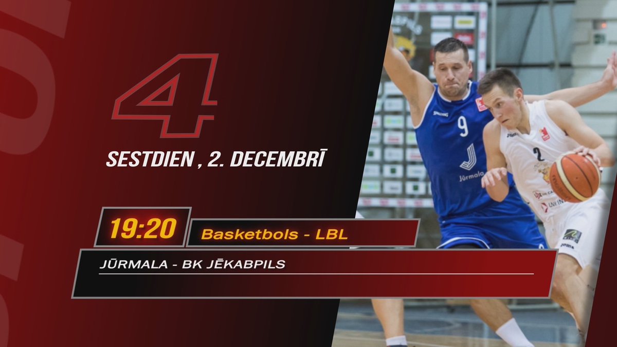 Sestdien plkst. 19:20 @OlyBetLBL spēle, @jurmalaBK pret <a href="/JekabpilsBK/">BK "Jēkabpils"</a> TIEŠRAIDĒ kanālā <a href="/Best4SportTV/">Best4SportTV</a> tikai <a href="/Lattelecom/">Lattelecom</a> televīzijā!