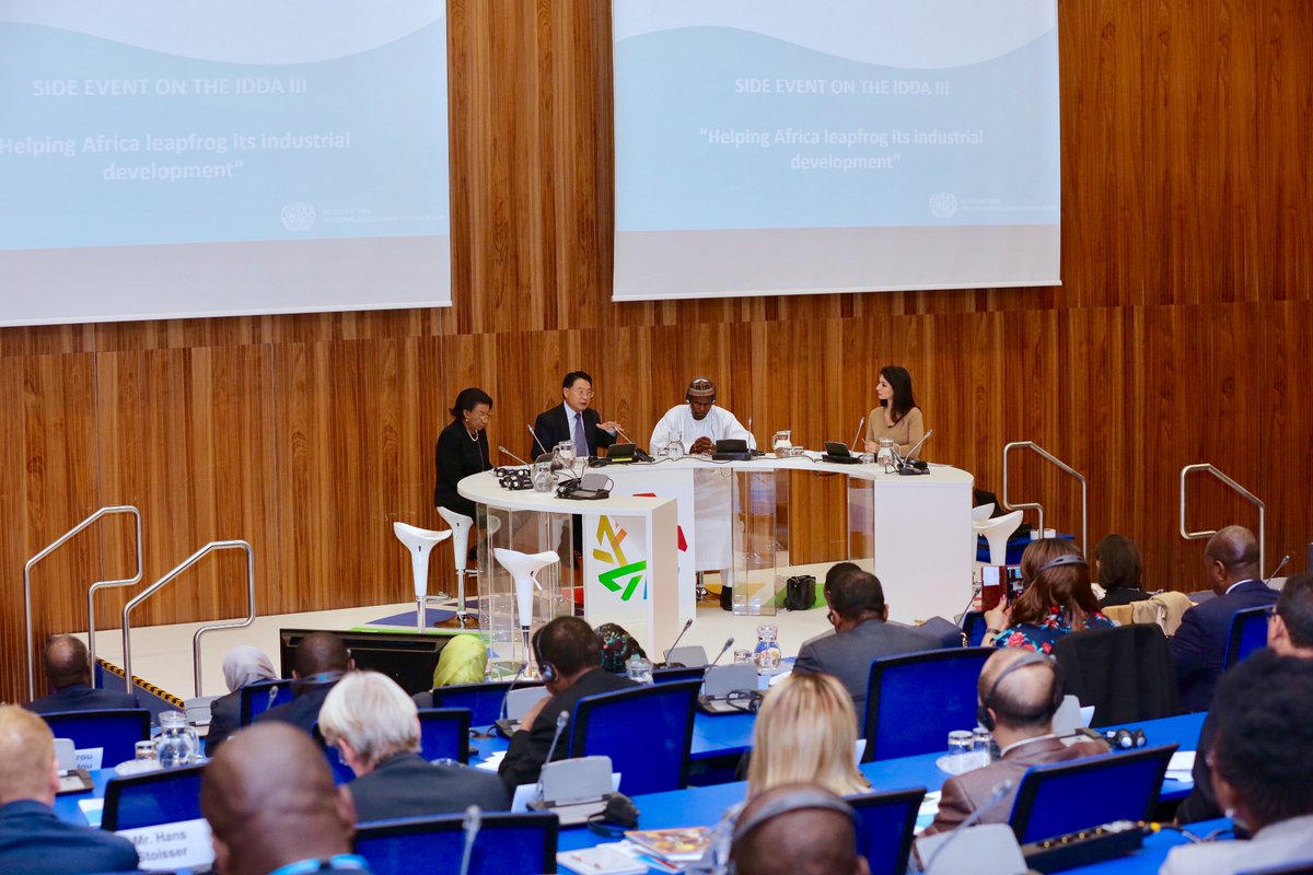 UNIDO's tweet photo. #Industrialization is essential for #sustainable dev., economic growth &amp;poverty alleviation. It is a gamer changer, which can radically transform economies. 
By building strong #partnerships, our Programme forCountry #Partnership is @ centre of the goal to #industrialize #Africa https://t.co/v1vqtX8GGI