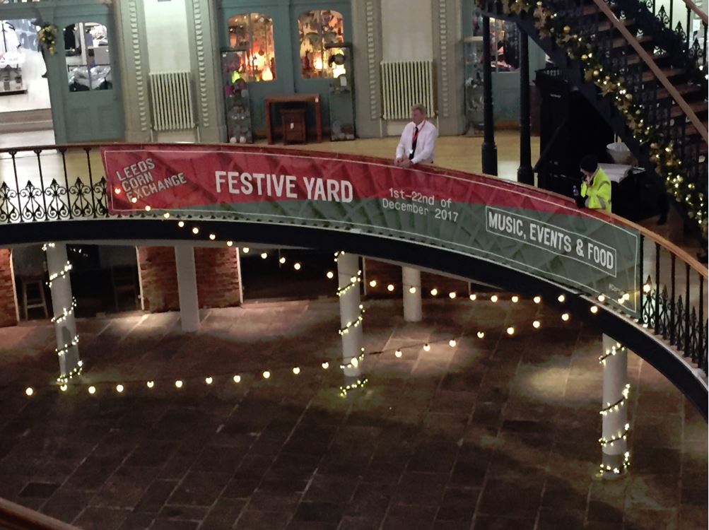 RushbondPLC's tweet image. Only one day to go until #FestiveYard kicks off at @leedscornex. Three weeks of festive food, music and events – watch this space. @leedsbid @leedsmusic