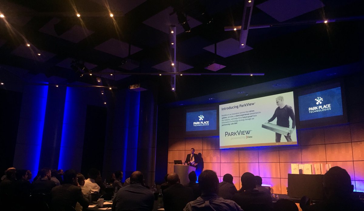 bookofstorage's tweet photo. Paul Mercina, Director of Product Management at Park Place Technologies officially unveils ParkView here at the #ParkPlaceTechSummit https://t.co/OHTJbwnxSD