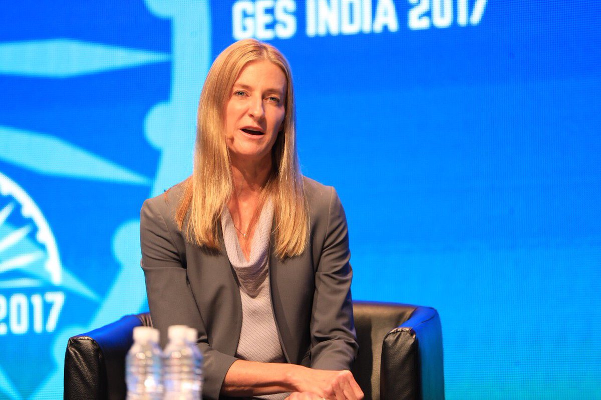 RajnewsOfficial's tweet photo. #GES2017: It is very important that women support other women. It's the only way ahead in terms of our own efforts: #KristinaDavison, Co-Founder &amp; MD @iEuropeCapital #GES #GlobalEntrepreneurshipSummit #RajNewsTelugu https://t.co/V4bKLess6s