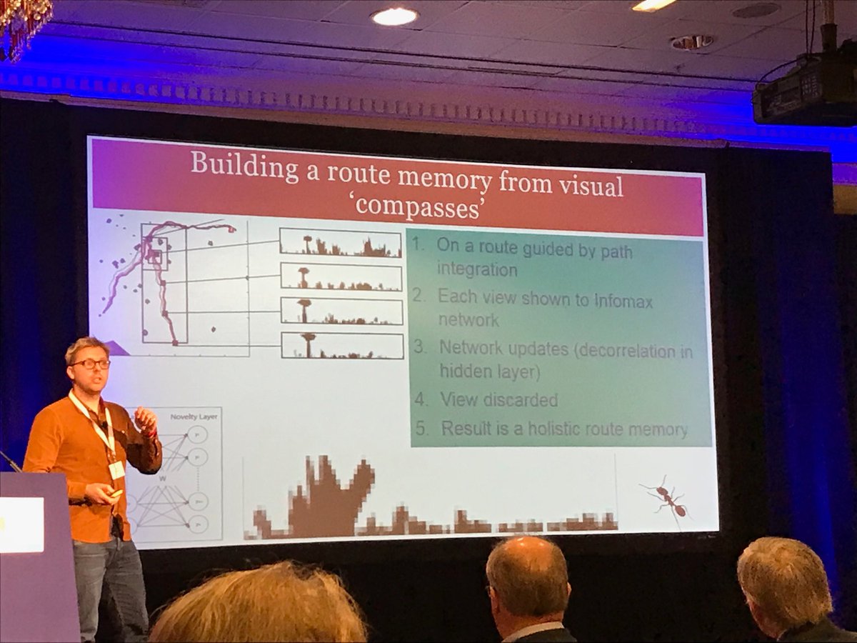 AndyProctorPNT's tweet photo. Understanding how ants navigate to train neural networks to be able to navigate themselves and put this natural behaviour process into something like an #AutonomousVehicle #drone #swarm brilliant work and glad I stayed for something different #inc2017 @SussexUni https://t.co/xASdNaa9z0