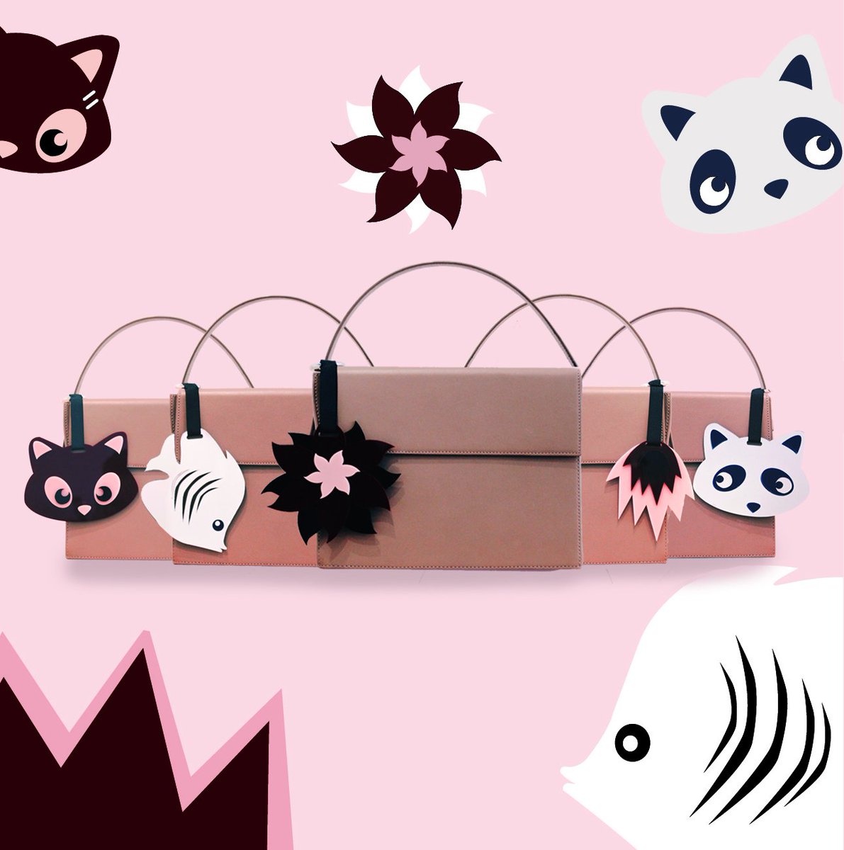 papiroga's tweet image. ¡Llegan los papiroga HANGS! ¡Nuestros primeros accesorios para bolsos!