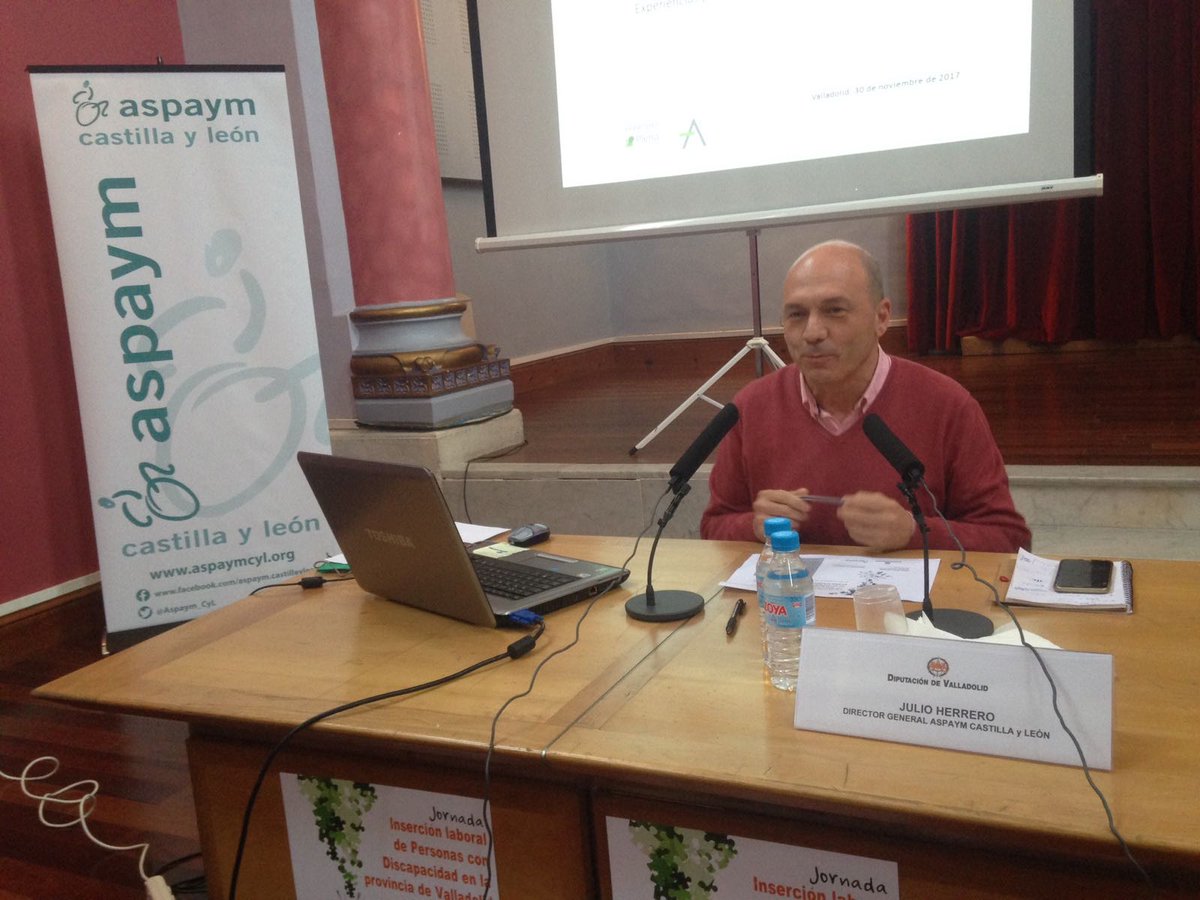 Aspaym_CyL's tweet photo. Seguimos la Jornada de #InserciónLaboral en la provincia de #Valladolid con la intervención de Juan Recio de @AsprodesSalaman, sobre experiencias de inserción laboral en zonas rurales de #Salamanca https://t.co/c8JprivO2Q