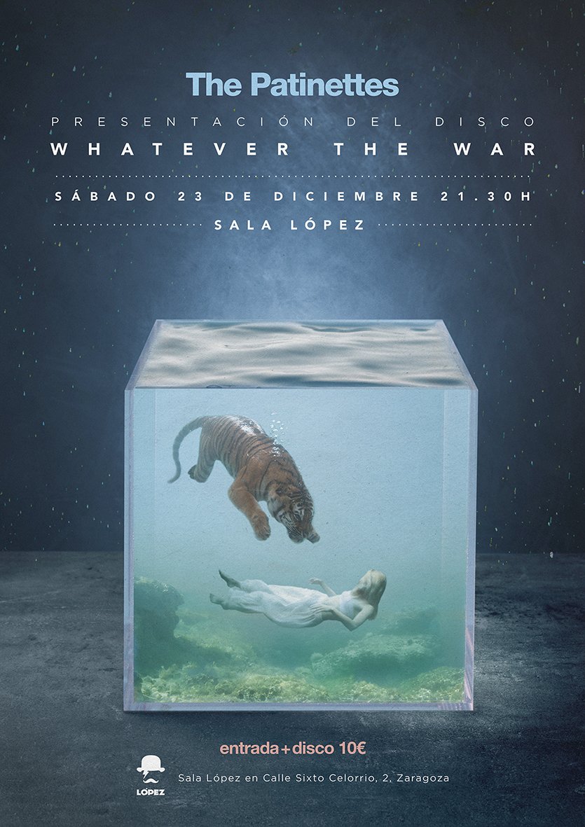 Anunciamos fecha de presentación de nuestro nuevo disco Whatever the War. Será el 23 de DICIEMBRE en la <a href="/salalopezz/">Sala López</a> a las 21.30h. Precio único · 10€ con discazo de regalo. Os necesitaremos allí, id haciendo hueco, bandidas y bandidos. #backtothetablas #conciertos #zaragoza