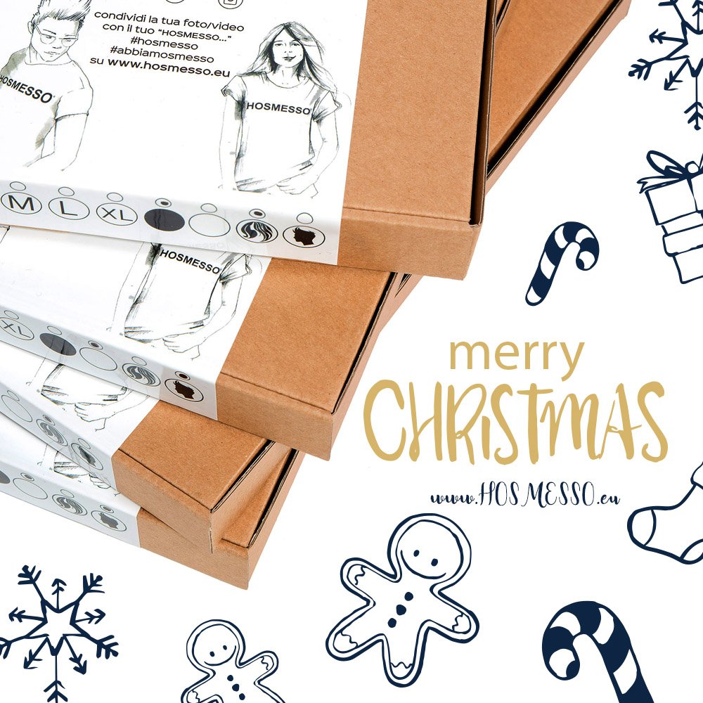 hosmessofficial's tweet photo. Per #Natale regala una #tshirt #HOSMESSO! 
Disponibile bianca⚪ o nera ⚫ #Acquista ORA 👉 Spedizione GRATUITA! https://t.co/9oFtbInagq
Un #regalo #madeinitaly, lavorazione artigianale e cura nei dettagli. 😍Qualità e comfort per uno #stile unico! 😎
#shopnow #christmas https://t.co/9cfCdZtwsg