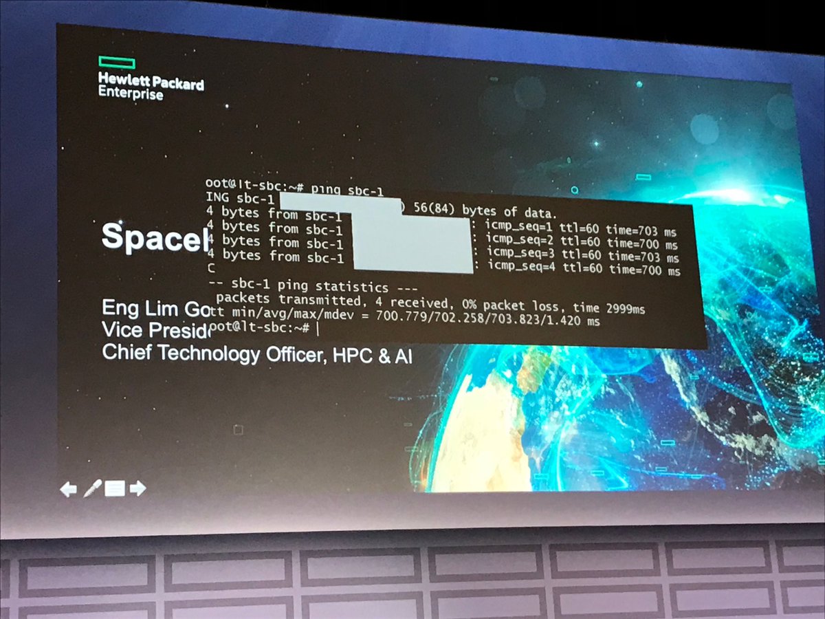 #HPEDiscover How we can ping the HPE High performance Computer we sent to the Space station, as we do normally in a standard data center. How to make such an impressive complexity looking like so simple