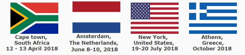 E2EVC's tweet photo. PLS RT: @E2EVC 2018 Events, Cape Town, South Africa, APR 12-13; Amsterdam, The Netherlands, JUN 8-10; New York, USA, JUL 19-20; Athens, Greece, Late OCT, start NOV; Join our little Virtualization Community! https://t.co/UjXNsdhl1G https://t.co/gBuxiCPQJm