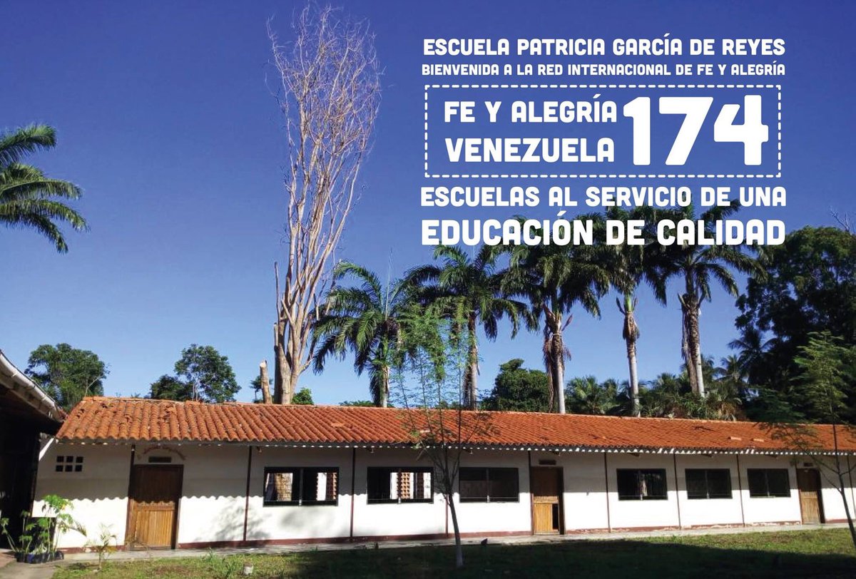 feyalegriaFI's tweet photo. La escuela Patricia García de Reyes es la institución educativa #174 de @FeyAlegriaVE . Sigue creciendo la #RedFyA en el mundo. Felicitaciones👍🏽 https://t.co/Dwiiy4gm6r