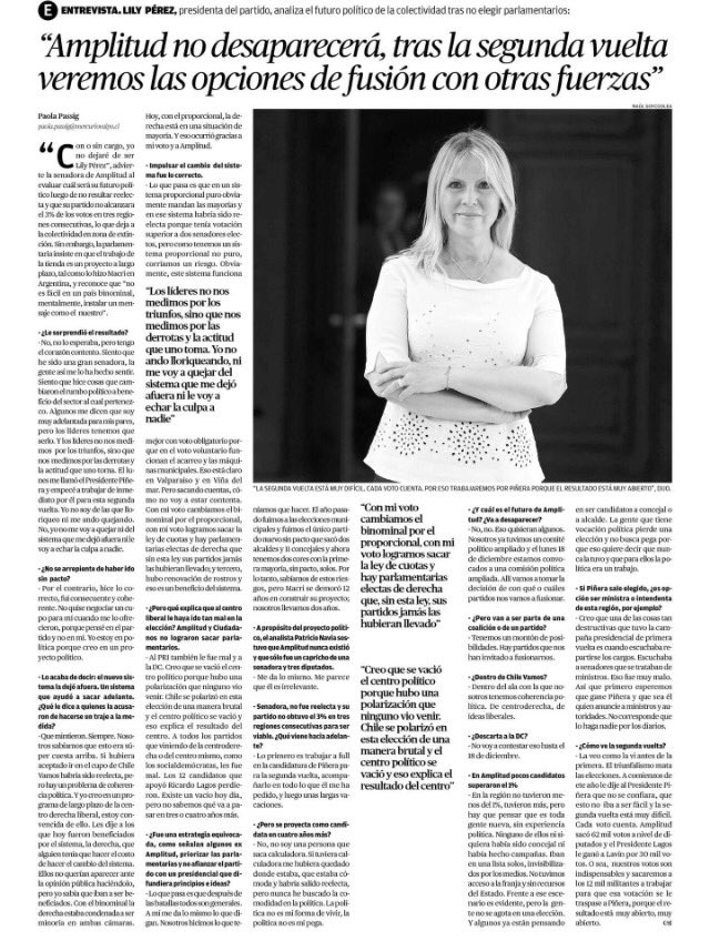 TodosLily's tweet photo. 💛👩🏼‍💼[ Entrevista ] 🗞❤️

Senadora @lilyperez "Con o sin cargo, no dejo de ser Lily Pérez" @mercuriovalpo 📰🖌 https://t.co/AIqH5XgOfm