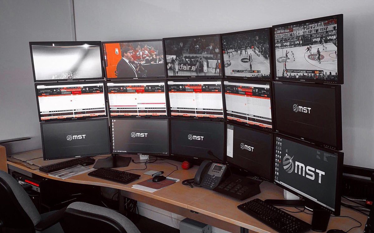 MSTSystems's tweet image. All set for game day at the MST offices. #euroleague #basketball #gameon #gameday #mst #graphics @EuroLeague @IMG