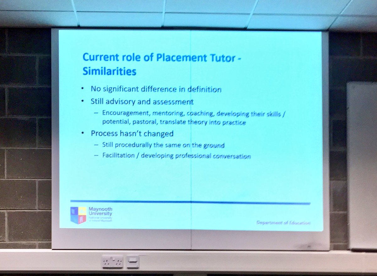 AimieBrennan's tweet photo. Thomas Walsh and Rose Dolan discuss the role, identity, and tensions experienced by placement tutors #IrishTed https://t.co/gHPAEo8z7M