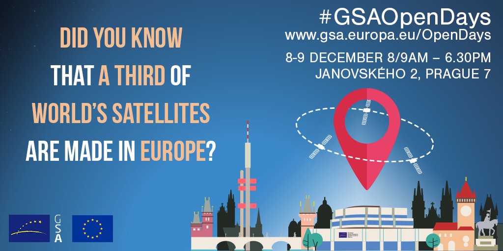 EU4Space's tweet photo. Discover why Prague is the heart of navigation! #GSAOpendays 8-9 Dec #Praha https://t.co/4UsnjqZ56V #satnav #eventsinPrague https://t.co/Apvi17NXg0