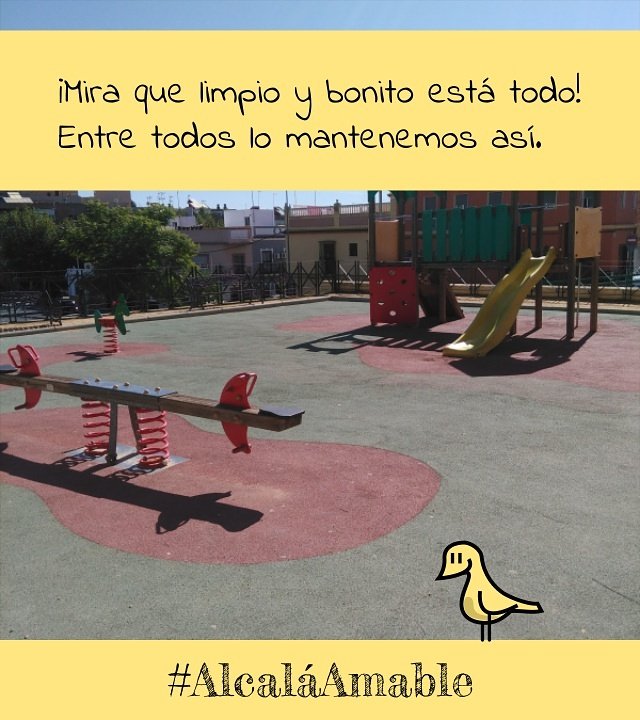 AlcalaAmable's tweet photo. #FelizJueves

Es tareas de todos mantener limpio nuestros parques infantiles.
⛔COLILLAS
⛔PIPAS
⛔CACAS
⛔BASURAS
⛔ESCUPITAJOS
⛔CHICLES

¿Deficiencias? haz una foto y envía a:

➡️➡️https://t.co/MXEOPoRhn2⬅️⬅️ https://t.co/M9YLjJlDM3