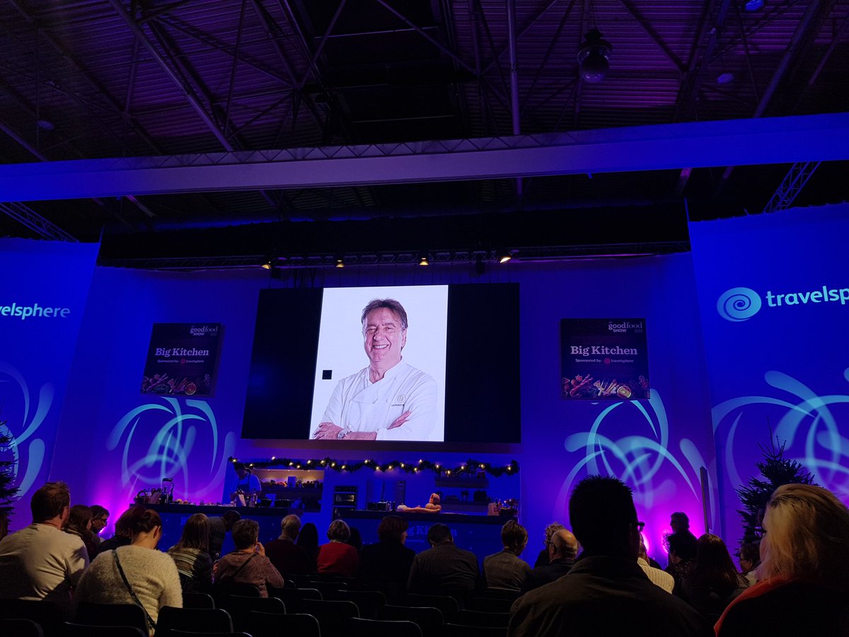 Ready for <a href="/raymond_blanc/">Raymond Blanc</a> at the good food show. Long over due!