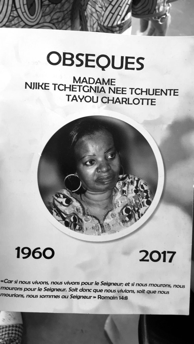 djcyriusblack's tweet photo. Quelques instants d’arrêts durant ma tournée pour rendre hommage à cette Maman... 
Courage @NJIKETAYOUFranc dans cette dure épreuve que tu traverses...
#RIPMaman https://t.co/PuphPCN8JM