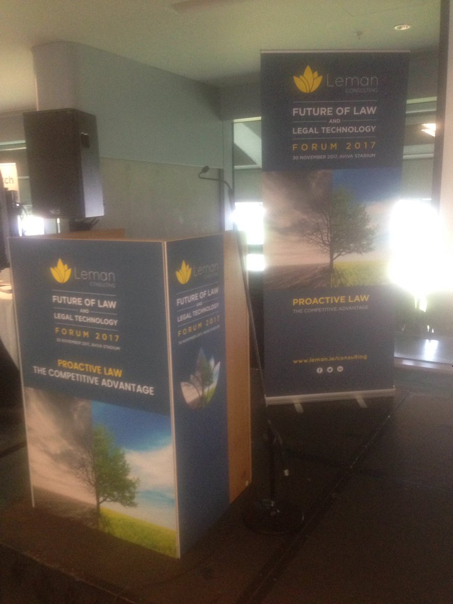 OgierIreland's tweet photo. Nearly ready! #FutureOfLaw Speakers and exhibitors not to be missed @LemanSolicitors @LemanConsulting https://t.co/Ljxtlp8wYA
