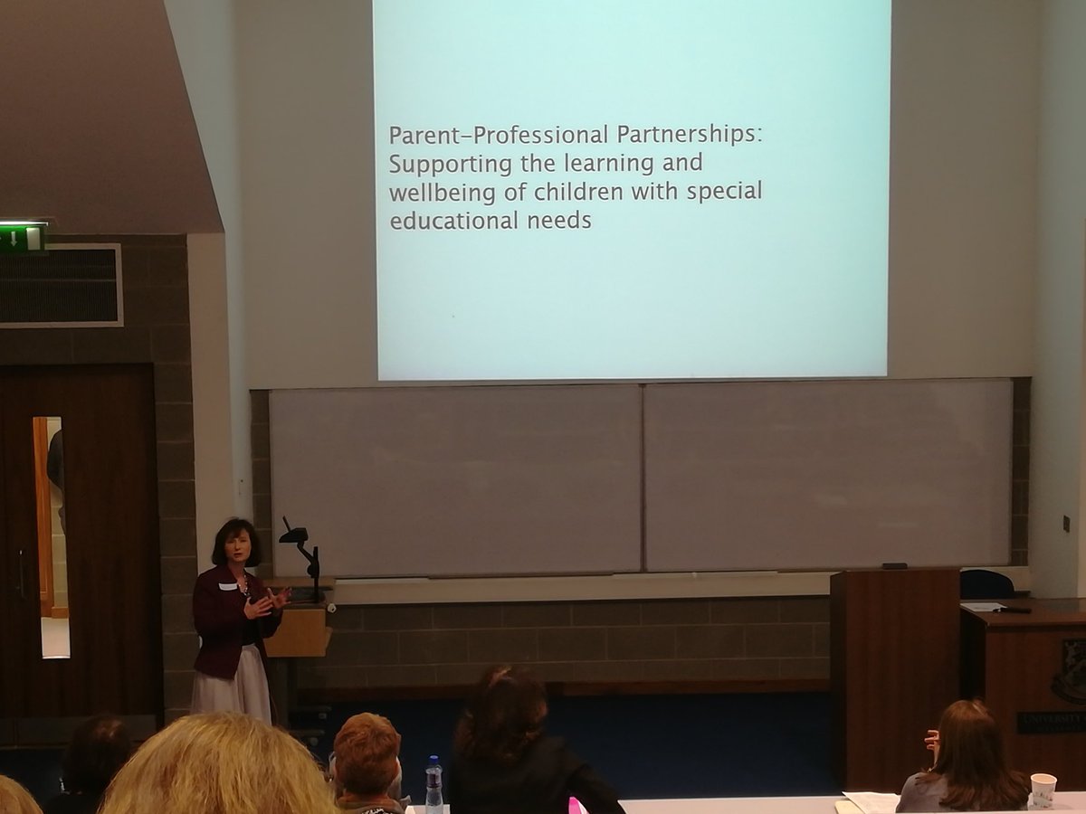SchoolOfEd_UL's tweet photo. Dr. Fionnuala Tynan presenting on implementing a module in teacher education that utilised partnerships between various professionals and parents. Lots of learning to be taken from the experience. #IrishTed https://t.co/kygWyZF1oO