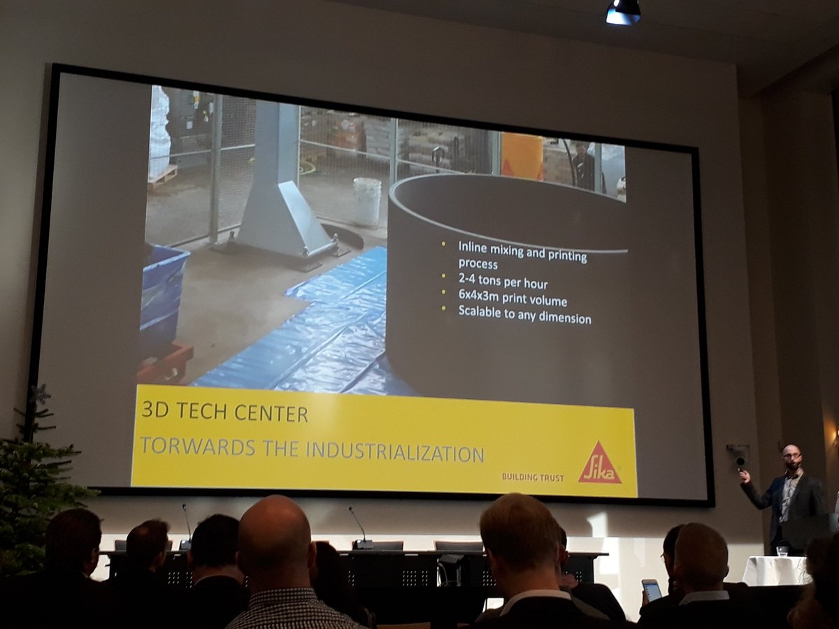 Most suprising and impressing presentation of today from <a href="/Sika/">Sika</a>. Starting from the material perspective in #3dprint proces. Making huge steps and potential market leader in my opinion.