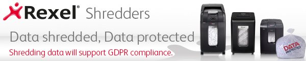 Shredding data will support #GDPR compliance - we're helping you prepare by offering up to £100 cashback on <a href="/rexeleurope/">rexeleurope</a> shredders! ow.ly/w6Qc30gUPIw