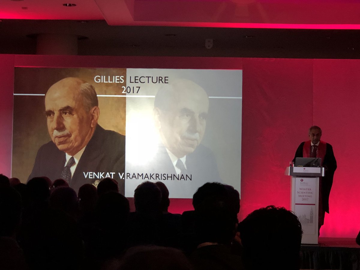 AMASurgery's tweet photo. Such a pleasure to hear @vv_ramakrishnan deliver the #Gillieslecture at #winterBAPRAS very inspiring for #plasticsurgery #breastsurgery thru @BAPRASvoice https://t.co/KxEKKQJAar