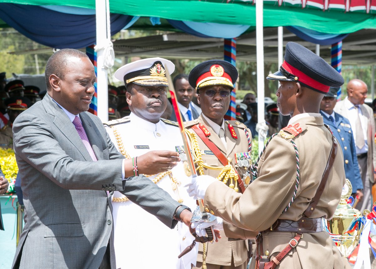 citizentvkenya's tweet photo. As we laud our Defence and Security forces for their continued efforts in keeping this country safe, I urge all Kenyans to be alive to the fact that terrorism cannot be defeated by military might alone ~ President @UKenyatta 

#LanetCadets https://t.co/msVjGY82xK