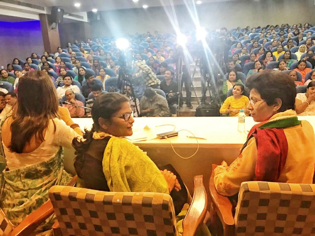 #MaternityBenefitAct  meant for supporting new mothers shud'nt  become a deterrent for employers. Government support in paid maternity leave will ensure girls are an asset to all future employers and @INCIndia intends to pursue that: @sushmitadevmp , #MahilaSamvad, Vadodara