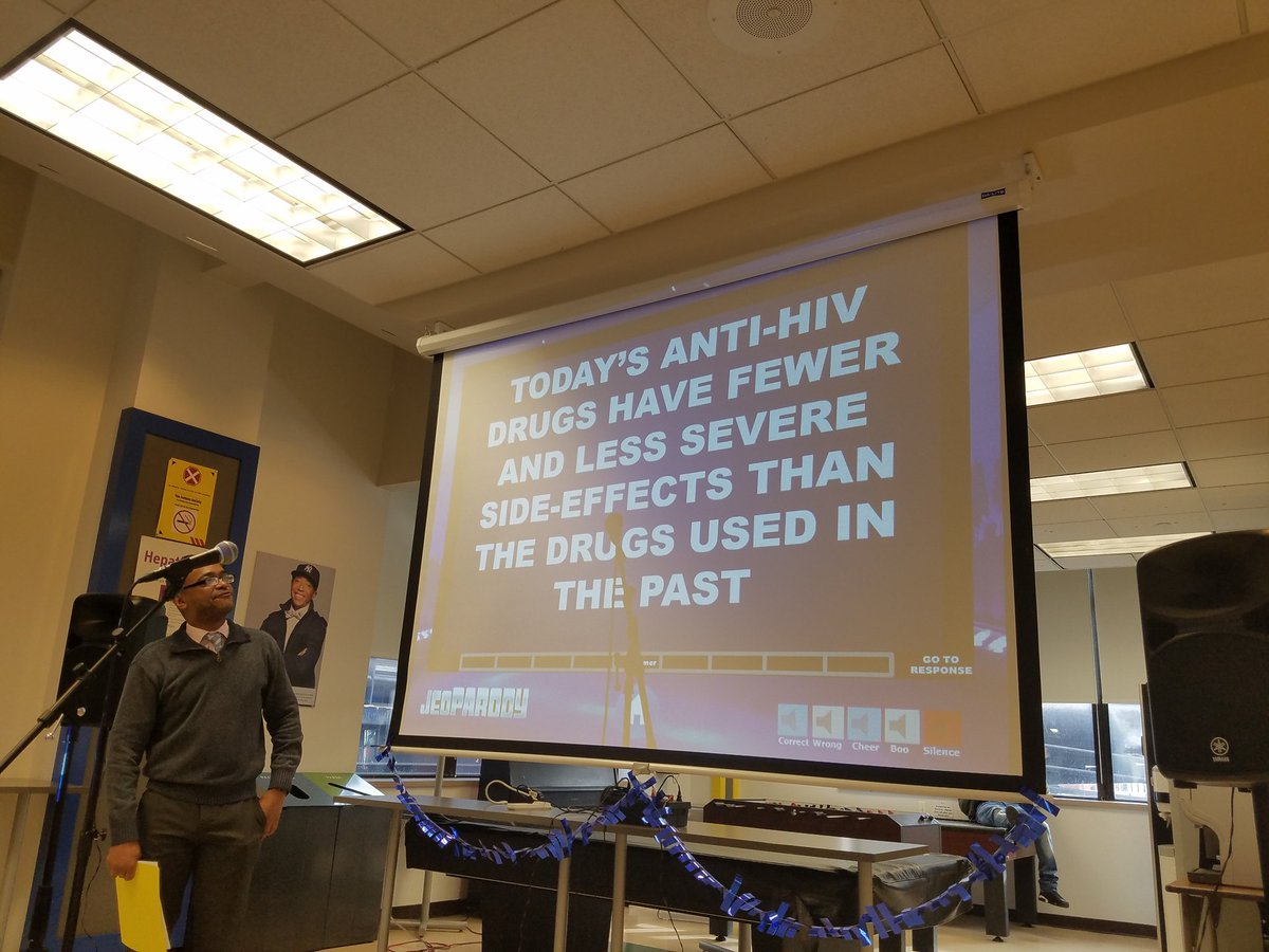 jillmarette99's tweet photo. We are playing #Jeopardy for #WorldAIDSDay at @thefortunesoc today! This was organized by our #DRCPP Advocacy Apprentices. #EndTheStigma #WorldAIDSDay2017 https://t.co/w6MOKrWn8U