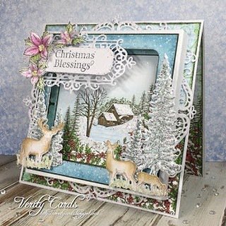 liz_gaze's tweet image. A winter wonderland scenic card w/ shadowbox cards and Winter’s Eve papers. #heartfeltcreations #lizgaze #christmascard #christmas #papercrafts #papercraft #snow ift.tt/2AsqWmo