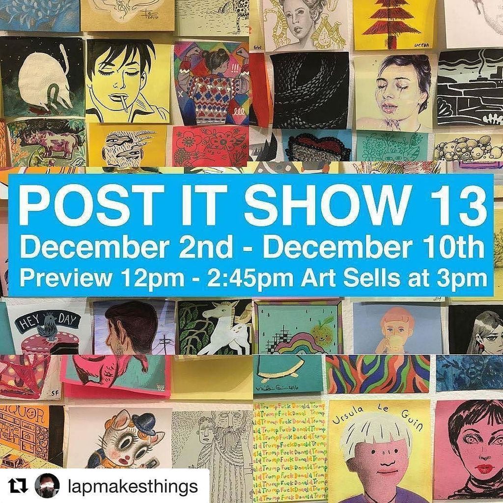 mrtommead's tweet photo. Happy to be included in #postitshow13 In the amazing #giantrobotstore in L.A this weekend! If I lived anywhere near I'd be THERE. 🤓✈️ #losangelesart #giantrobot #popsurrealism #losangelespopart #postitnoteart #postitartwork https://t.co/rViXol1Eae https://t.co/9Ooloo9OUj