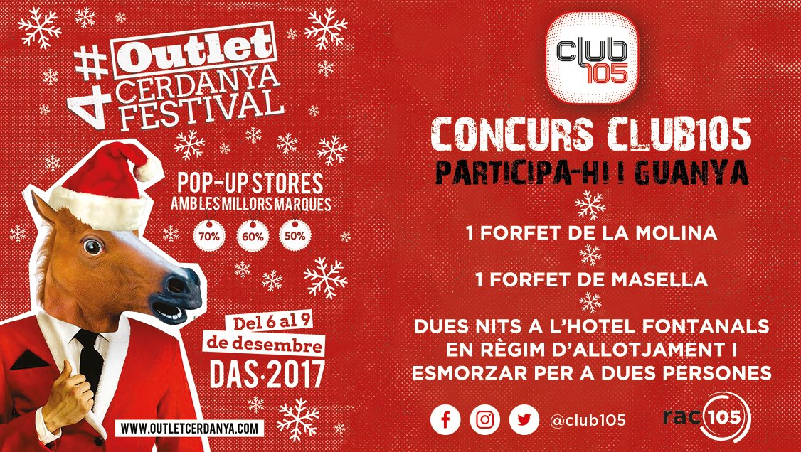 🎁CONCURS: Necessites uns dies de descans? Digue'ns quin és el teu pla preferit per desconnectar i menciona la persona amb qui el faries i podràs guanyar un cap de setmana a la Cerdanya gràcies a <a href="/OutletCerdanya/">OutletCerdanya</a>. Tens fins al dia 9 de desembre per participar!