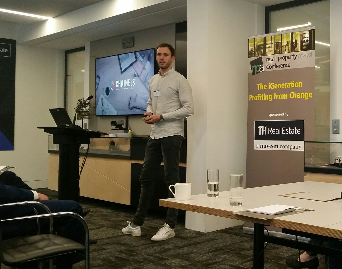 Laurenceb_comms's tweet photo. Will Buijs co founder of @chainels presenting the B2B multi-stakeholder platform at #igen2017 #retail #innovation #proptech @RPAnalyst https://t.co/TWMu4TWpVF
