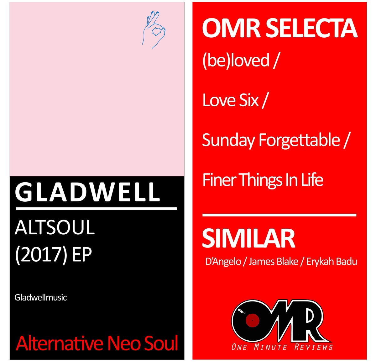 1MinRev's tweet photo. A record you wanna chill out with: Mr Gladwell and his smooth fresh beats. #goodvibes #alternative #neosoul #oneminutereviews 
Similar on OMR Spotify: https://t.co/q5ZTy2fujV https://t.co/8iBG3jOplU