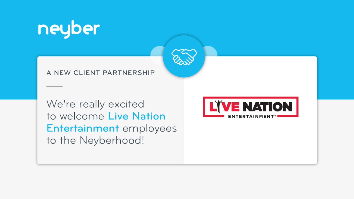 helloneyber's tweet photo. Welcome to the #Neyberhood @Livenation! We're so excited to help improve the #FinancialWellbeing of their employees #HelloNeyber @ticketmaster @academyamg https://t.co/NJ2DrQbj0d
