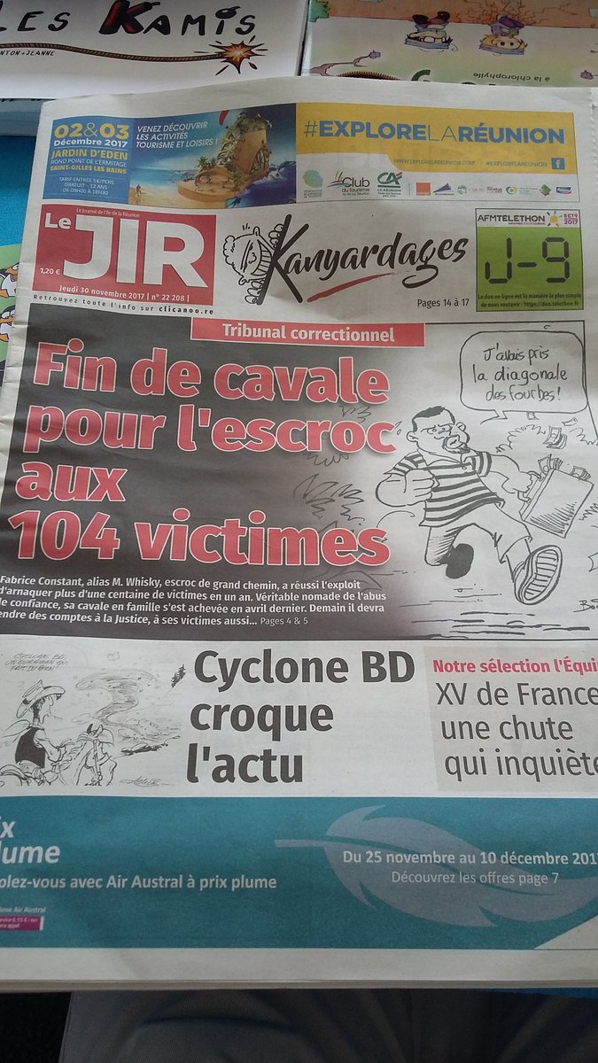 boutanox's tweet photo. En couverture du JIR, le Journal de l'Île de la Réunion ! https://t.co/uNqQmdlkEy