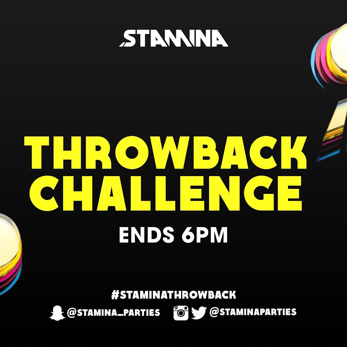 StaminaParties's tweet photo. Our #ThrowbackChallenge ends today at 6PM !!!! 

💥Send or tag us in your most epic Stamina moments 

💥Exclusive VIP experience up for Grabs  

#StaminaThrowback #StaminaTour2018 https://t.co/Zer1SEKbZq