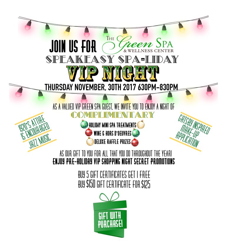 greenspany's tweet photo. #VIP #VIPNight #SpeakEasy #Spaliday #Holiday #Gifts #Raffle #Gatsby #JazzMusic #Jazz #1920 #shopping #GiftCards #GiftCertificates #JenStock #GreenSpaCares #BayRidge #Brooklyn RSVP 7189216100 https://t.co/6XLs38aQ4L #Party #Event #BrooklynEvents #VipEvents #VipEvent #NewYork #Spa https://t.co/ICWlqPkWTm