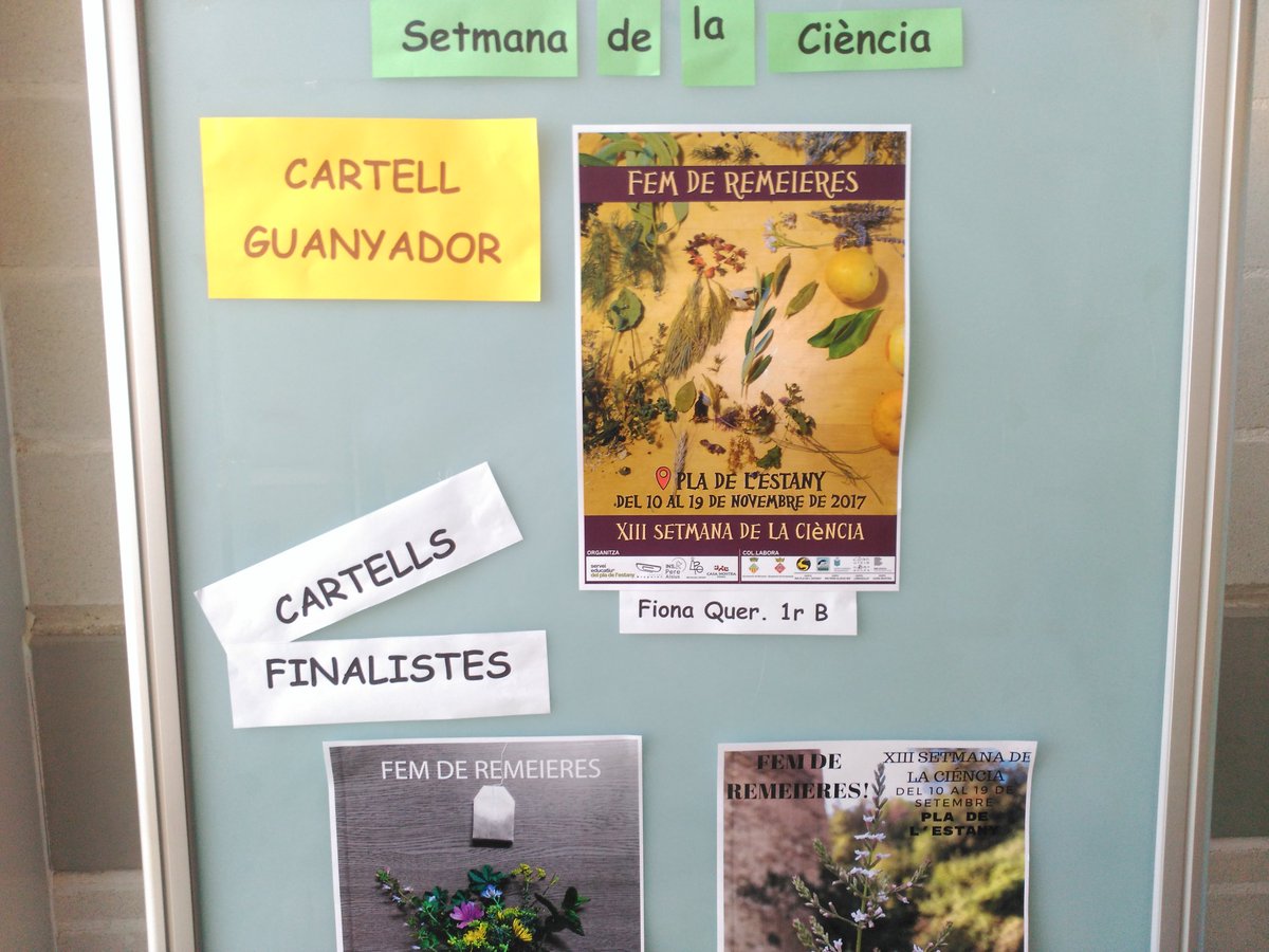 Carles_MB's tweet photo. Avui #DeptCiències fa un reconeixement a la guanyadora, finalistes i tots els participants a les activitats #femderemeires de @INSelPla Gràcies a totes i a tots!! @sepladelestany #sc17cat https://t.co/PTdzWq0vuh