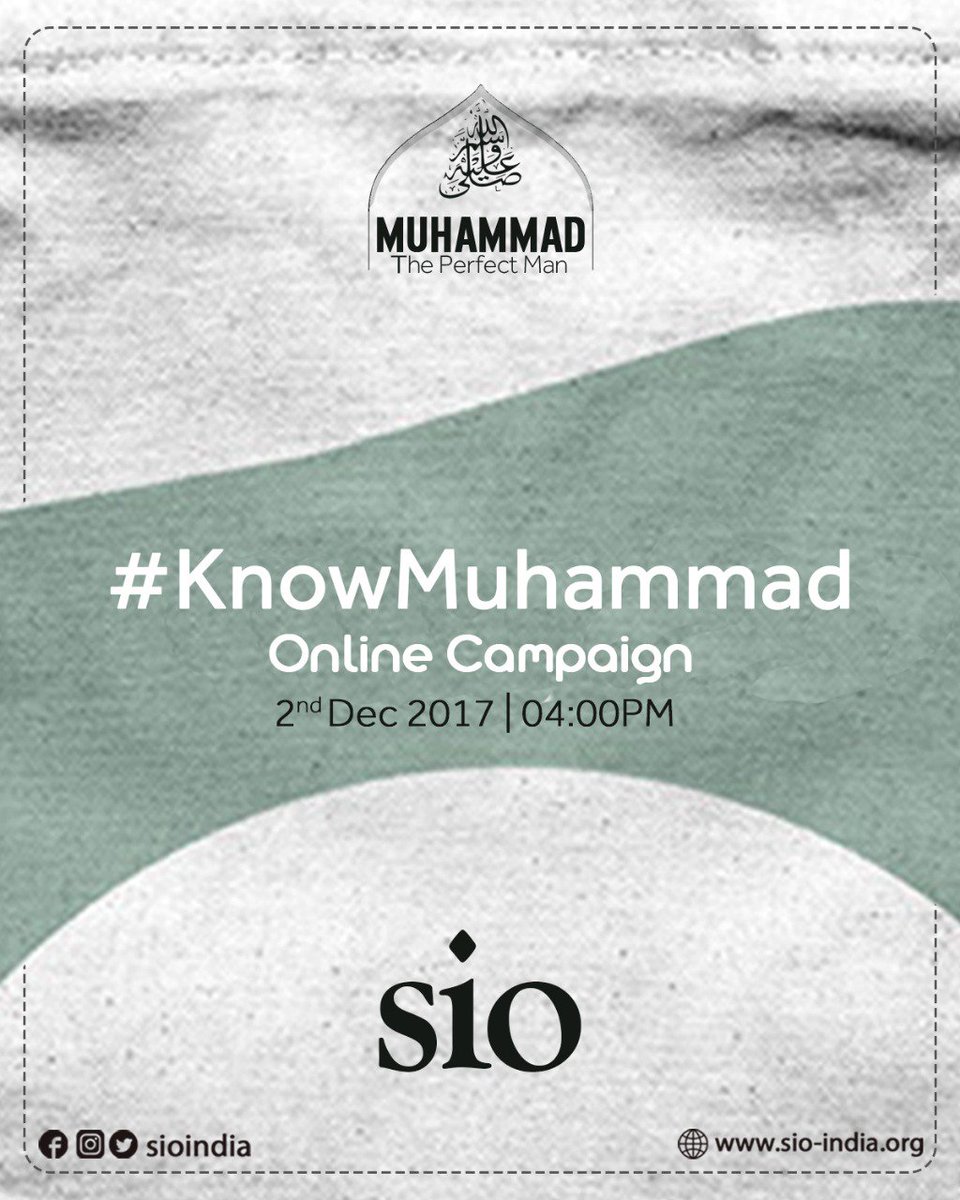 siomsz's tweet photo. #KnowMuhammad
Join us for online #campaign on 2dec 4pm
#Guide4Mankind
@sioindia @Arifuddin_Moh @shkhnaser @SyedAzhars @TMadikeri @JIHMarkaz https://t.co/rjGtKOrsaq