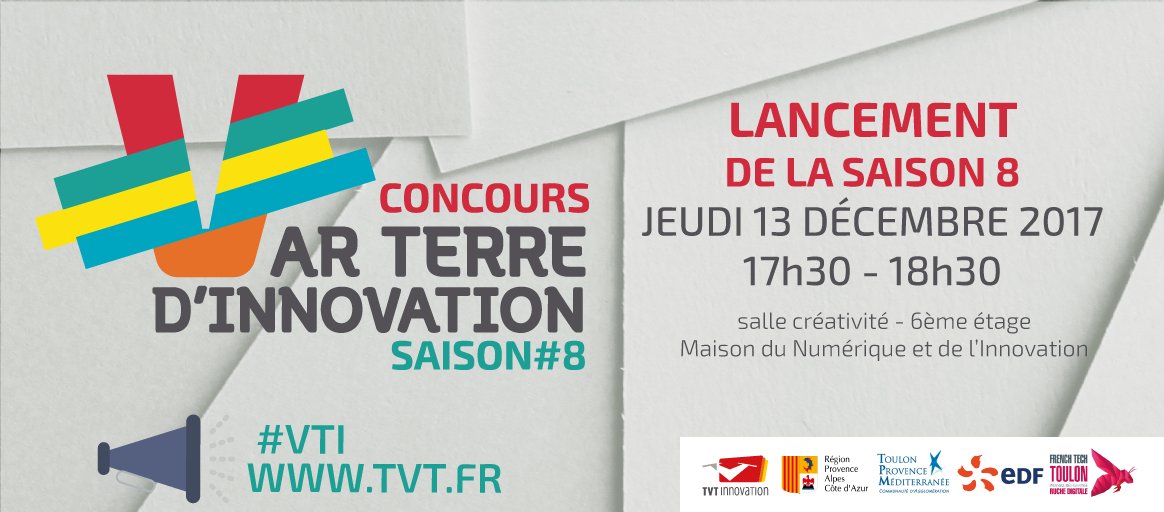L'année dernière <a href="/ublane_fr/">Ublane</a> remportait un prix au concours Var Terre d'Innovation, et si c'était vous cette année ? Venez au lancement de la saison 8 le 13 décembre à 17h30 pour découvrir les nouveautés de cette 8ème saison : bit.ly/vti8  #toulon #concours